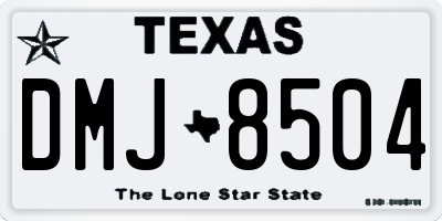 TX license plate DMJ8504