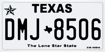 TX license plate DMJ8506