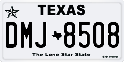 TX license plate DMJ8508