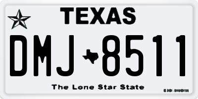 TX license plate DMJ8511