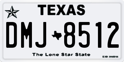 TX license plate DMJ8512