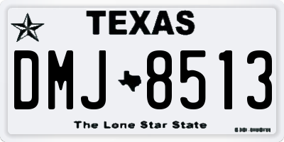 TX license plate DMJ8513