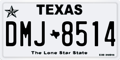 TX license plate DMJ8514