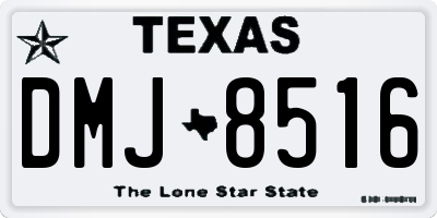 TX license plate DMJ8516