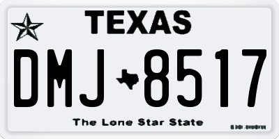 TX license plate DMJ8517