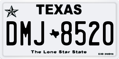 TX license plate DMJ8520