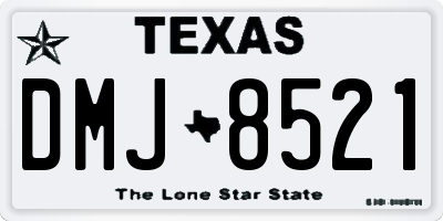 TX license plate DMJ8521