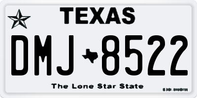 TX license plate DMJ8522