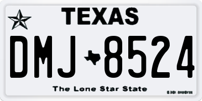 TX license plate DMJ8524