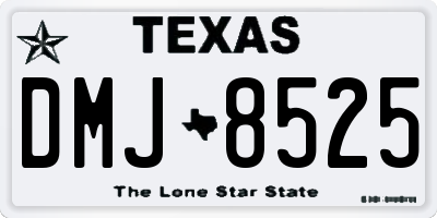 TX license plate DMJ8525