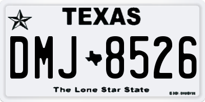 TX license plate DMJ8526