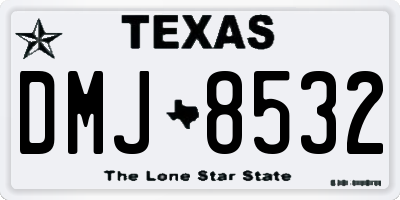 TX license plate DMJ8532