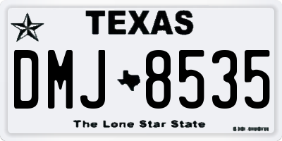 TX license plate DMJ8535