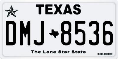 TX license plate DMJ8536