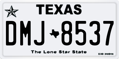 TX license plate DMJ8537