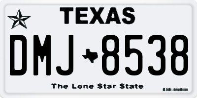 TX license plate DMJ8538