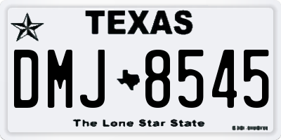 TX license plate DMJ8545