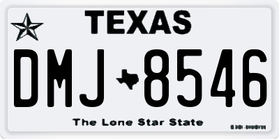 TX license plate DMJ8546