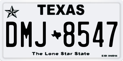 TX license plate DMJ8547