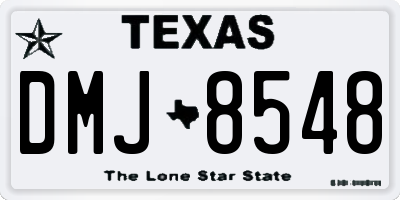 TX license plate DMJ8548