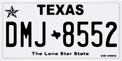 TX license plate DMJ8552