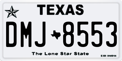 TX license plate DMJ8553