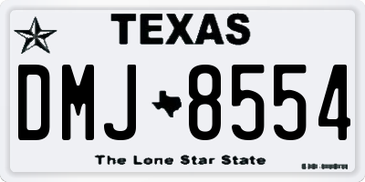 TX license plate DMJ8554