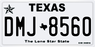 TX license plate DMJ8560