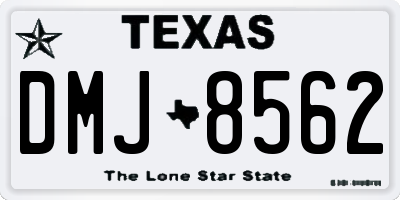 TX license plate DMJ8562