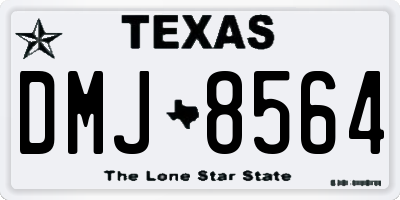 TX license plate DMJ8564