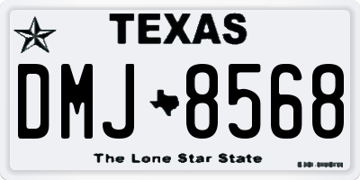 TX license plate DMJ8568