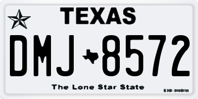 TX license plate DMJ8572