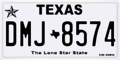 TX license plate DMJ8574