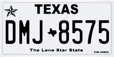 TX license plate DMJ8575