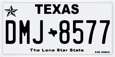 TX license plate DMJ8577