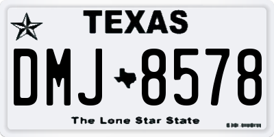 TX license plate DMJ8578