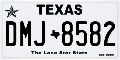 TX license plate DMJ8582