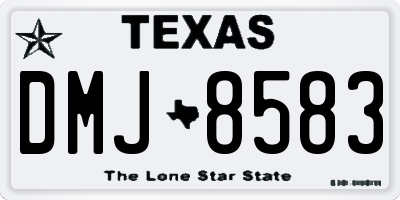 TX license plate DMJ8583