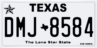 TX license plate DMJ8584