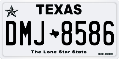 TX license plate DMJ8586