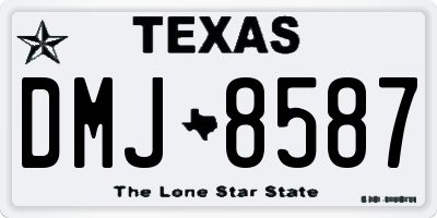 TX license plate DMJ8587