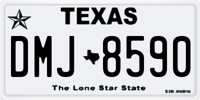 TX license plate DMJ8590