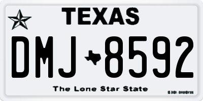 TX license plate DMJ8592