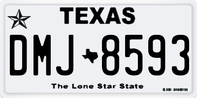 TX license plate DMJ8593