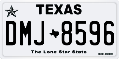 TX license plate DMJ8596