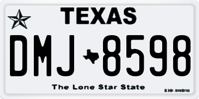 TX license plate DMJ8598