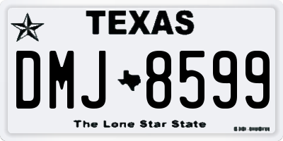 TX license plate DMJ8599