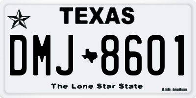 TX license plate DMJ8601