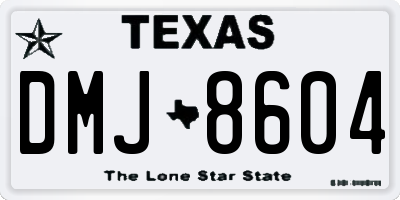 TX license plate DMJ8604