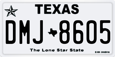 TX license plate DMJ8605